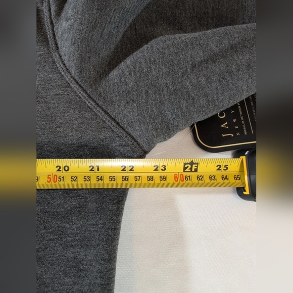 Jachs New York Crewneck Pullover Sweater Small Gray Stretch Sherpa Lined - Picture 8 of 10